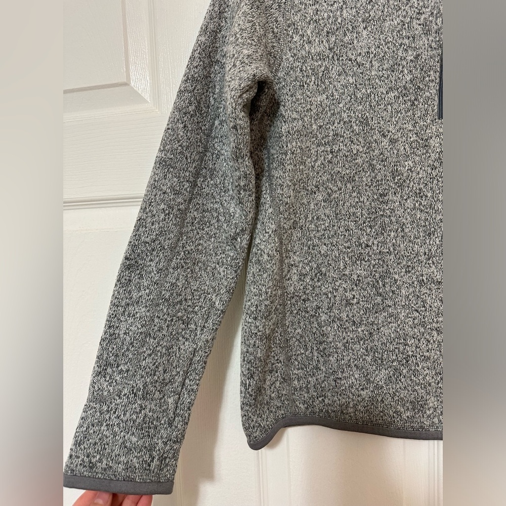 Patagonia Grey Better Sweater Quarter Zip Fleece, Small - Picture 4 of 7